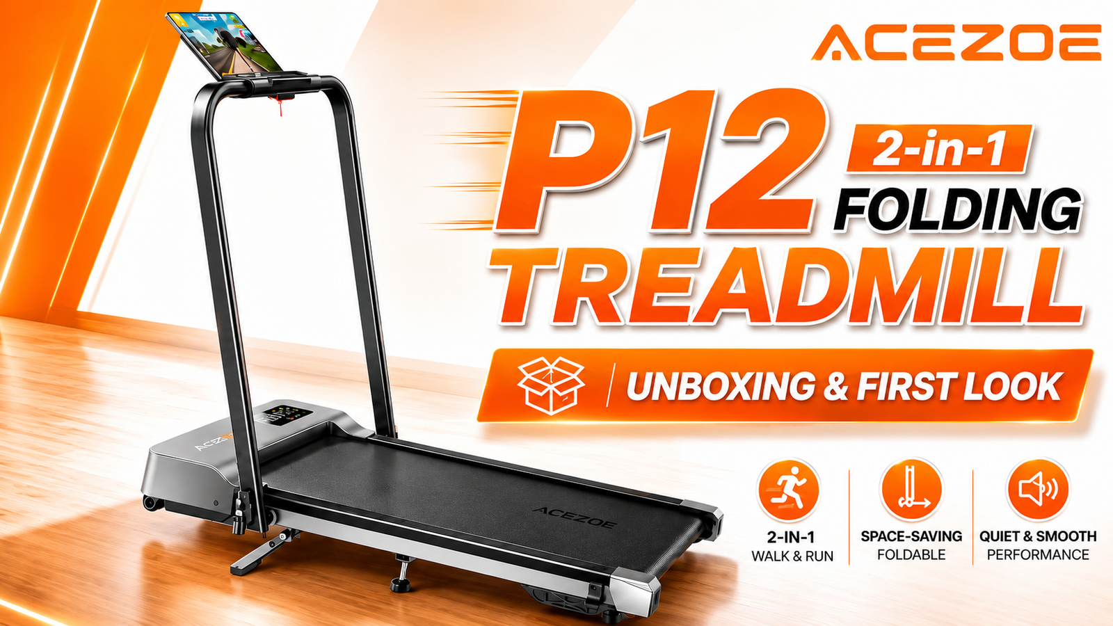 ACEZOE P12 2-in-1 Folding Treadmill Unboxing